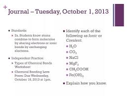Ppt Journal Tuesday October 1