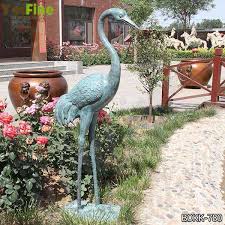 Antique Bronze Life Size Crane Bird