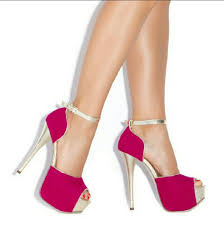 Shoe Dazzle Shoes Peep Toe Heels Color Gold Red Size