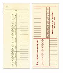 Time Cards For Employees Payroll Weekly 2 Sided Overtime