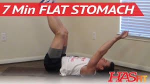 7 minute flat stomach workout hasfit get a flat stomach exercises flatter stomach work out