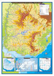 láminas mapas mapa uruguay fÍsico
