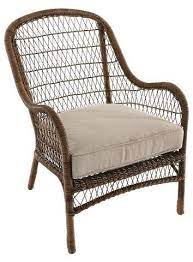 Open Weave Wicker Patio Accent Chair