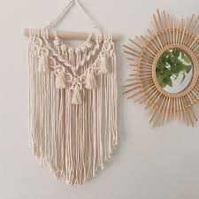 Small Macrame Wall Hanging With Fringe