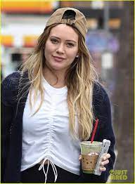 hilary duff goes makeup free during