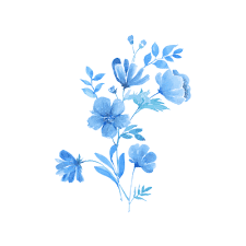 Blue Watercolor Flower Clipart by GogivoFineArt on DeviantArt