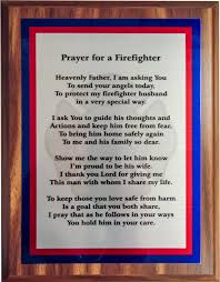 firefighter prayer plaque