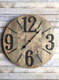 wooden clock rustic wall clocks