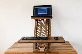 Standing Desk Wood Work Station Laptop