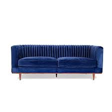 foxley blue velvet sofa