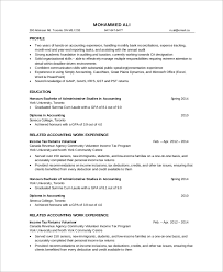 Assistant accountants basically provide administrative and clerical support to accounting managers or senior accountants. Free 14 Sample Accountant Resume Templates In Ms Word Pdf