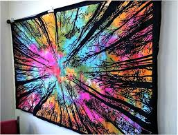 Tie Dye Locust Trees Forest Tapestry