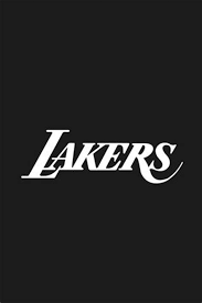 This logo also features the star, between the l.a. letters, to represent the city of los angeles. Black Lakers Logos