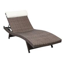 Weather Wicker Patio Chaise Lounge