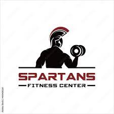 spartan fitness and gym logo vector