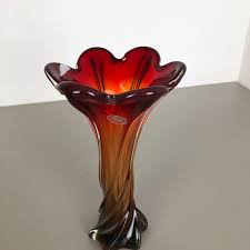 Vintage Glass Vase Italy 1960