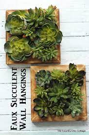 faux succulent wall art succulent