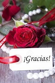 Maybe you would like to learn more about one of these? Background With Rose And Pearls And The Spanish Word Gracias Which Means Thanks Stock Photo Picture And Royalty Free Image Image 25080150