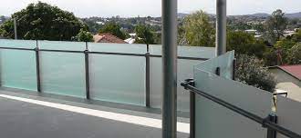 Frosted Deck Railing Glass Panels