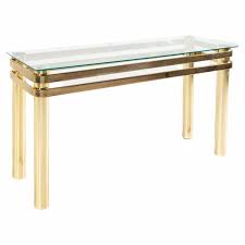 Mid Century Brass Sofa Table