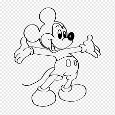Line art Mickey Mouse Minnie Mouse Drawing Cartoon, mickey mouse, white,  mammal, pencil png