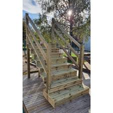 wood 8 steps for deck stairs
