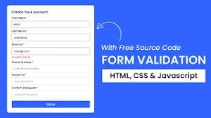 form validation using javascript html