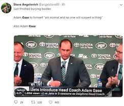 What jets coach adam gase had to say about the eye memes: Jets Coach Adam Gase S Intense Eyes Turn Him Into A Twitter Sensation Daily Mail Online