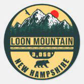 loon on the lake clic round sticker