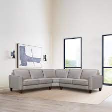 3 Piece Leather L Shape Sectional Sofa