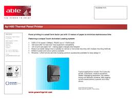 ap1400 thermal panel printer able