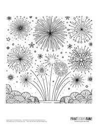 fireworks coloring pages celebrate