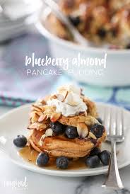 blueberry almond pancake pudding