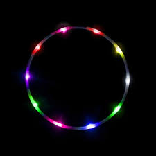 Amazon Com Led Hula Hoop Fully Rechargeable And Collapsable 14 Color Strobing And Changing Led Lights Multiple Light Up Hoola Hoops For Adults And Kids Technicolor Prism Sports Outdoors