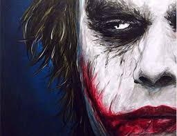joker half face paint by number