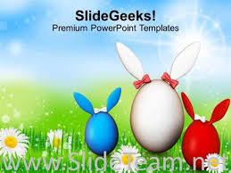 Eggs And Bunnies Are Symbols Of Easter Powerpoint Template