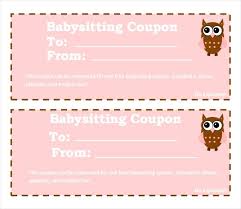 Coupon Template Download Free Printable Babysitting Coupon Template