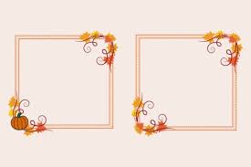 thanksgiving card frame border vector