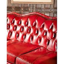 Oakley Red Leather Sofa Fine