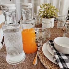 1 Liter Mason Glass Drinking Jar With