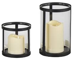 metal cylinder candle holder lantern