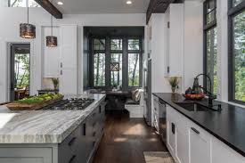 That s a wine bottle opener next to the sink just in case you were curious. 75 Beautiful White Kitchen With Black Countertops Pictures Ideas April 2021 Houzz