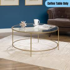 Contemporary Round Glass Top Coffee
