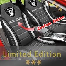Raiders Custom Car Seat Covers Set Of