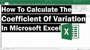 coefficient of variation in excel