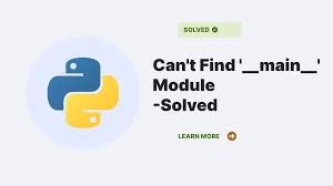 how to fix python can t find main
