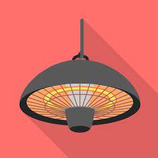 Heater Lamp Icon Flat Ilration Of