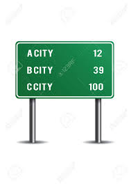 Mileage Signs For Highway Routes Royalty Free Cliparts Vectors And