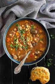 Instant Pot Beef And Barley Soup Recipe Barley Soup Easy Dinner  gambar png