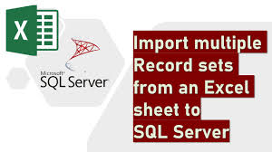 excel sheet to sql server